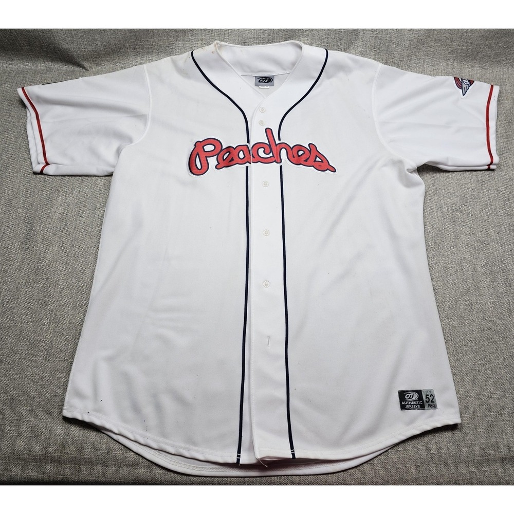 Greenville Drive Peaches Baseball Jersey‎ Mens Size 52 White MiLB OT Sports USA
